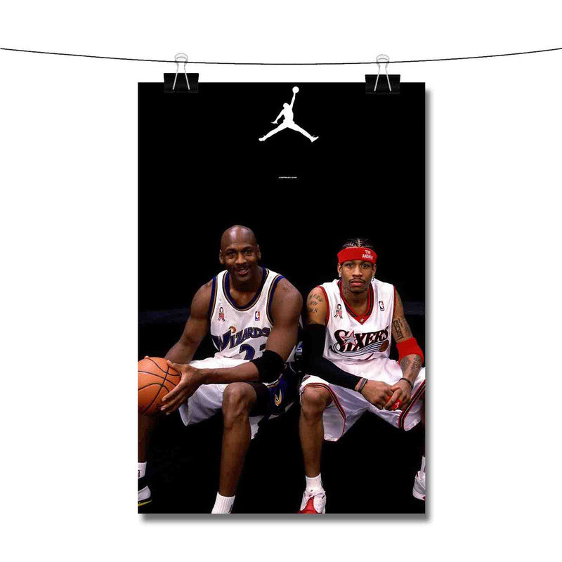 Allen Iverson Michael Jordan Poster Wall Decor