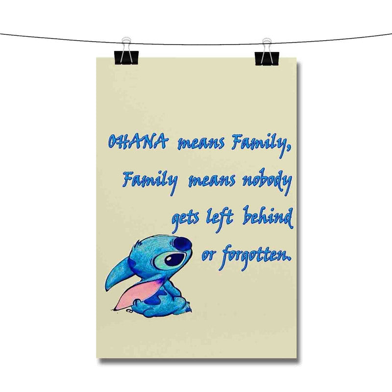 Disney Ohana Means Family Lilo and Stitch Poster Wall Decor – Twentyonefox