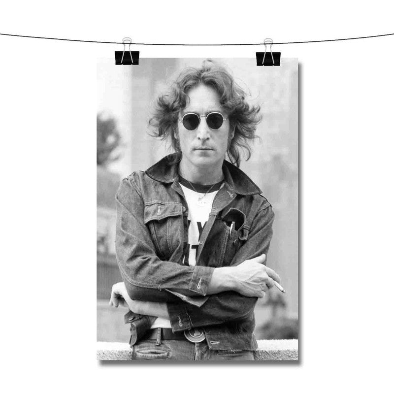 John Lennon Black Glasses Poster Wall Decor Twentyonefox