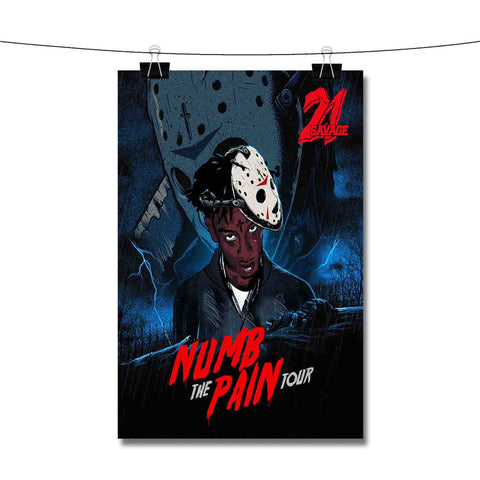 21 Savage Numb The Pain Tour Poster Wall Decor