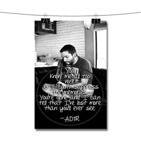 A Day to Remember Lyrics End of me Poster Wall Decor