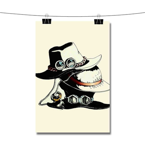 Ace Luffy and Sabo s hats One Piece Poster Wall Decor