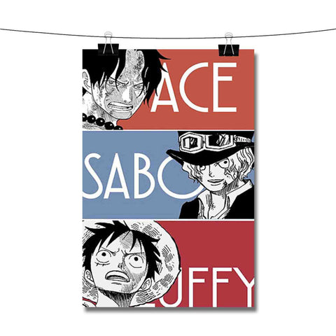 Ace Sabo Luffy One Piece Poster Wall Decor