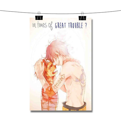 Ace and Luffy One Piece Poster Wall Decor