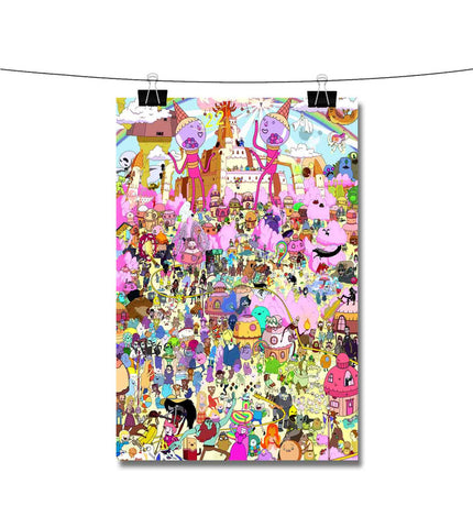 Adventure Time Characters Collage Poster Wall Decor