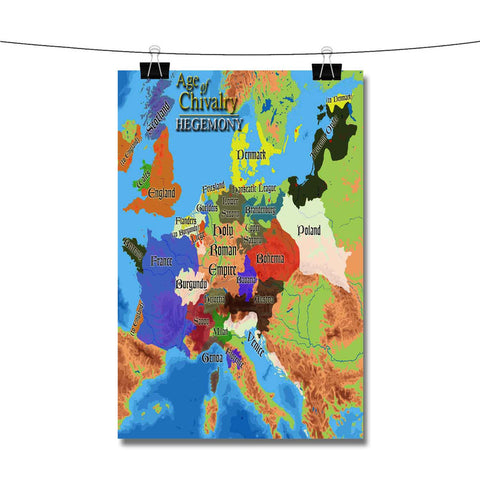 Age of Chivalry Map Poster Wall Decor