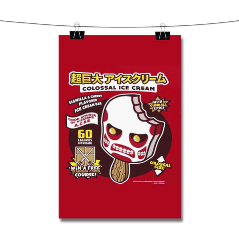 Attack On Titan Shingeki No Kyojin Colossa Ice Cream Poster Wall Decor
