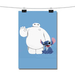 Big Hero 6 Baymax and Disney Stitch Poster Wall Decor