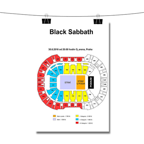 Black Sabbath The End Ticket Poster Wall Decor