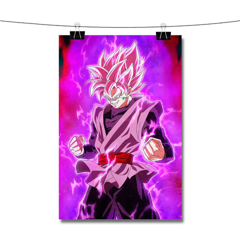 Black Super Saiyan Rose Poster Wall Decor
