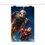 Boba Fett and Iron Man Poster Wall Decor
