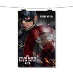 Captain America Civil War Divide We Fall Poster Wall Decor