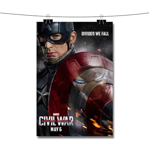Captain America Civil War Divide We Fall Poster Wall Decor