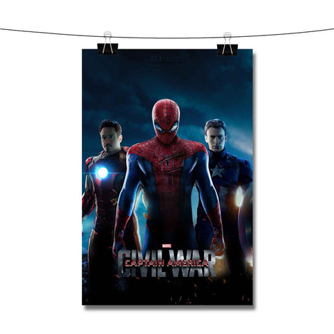 Captain America Civil War with Spiderman Poster Wall Decor