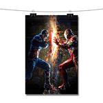 Captain America vs Iron Man Battle Poster Wall Decor