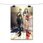 Catwoman and Wonder Woman Poster Wall Decor