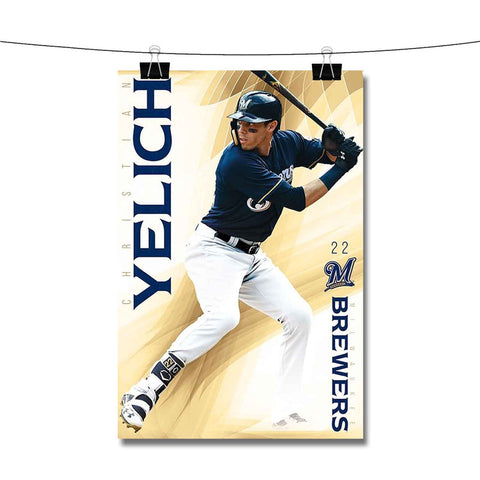 Christian Yelich MLB Milwaukee Brewers Poster Wall Decor