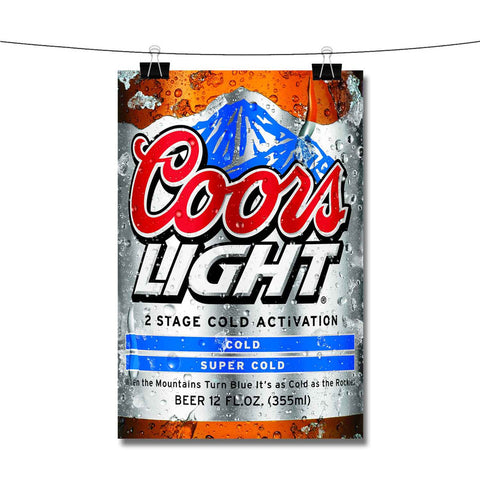 Coors Light Beer Cold Poster Wall Decor
