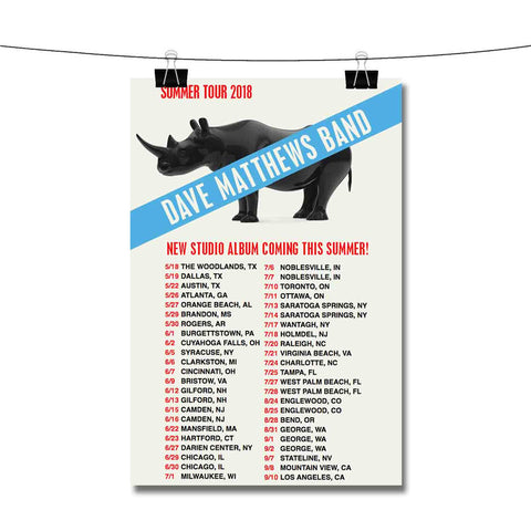 Dave Matthews Band Summer Tour Poster Wall Decor