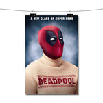 Deadpool Wearing Deadpool Sweater Christmas Poster Wall Decor