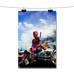 Deadpool With Chicken Poster Wall Decor
