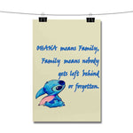 Disney Ohana Means Family Lilo and Stitch Poster Wall Decor