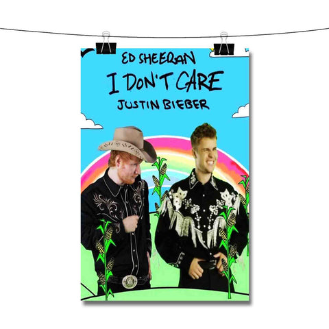 Ed Sheeran and Justin Bieber Poster Wall Decor