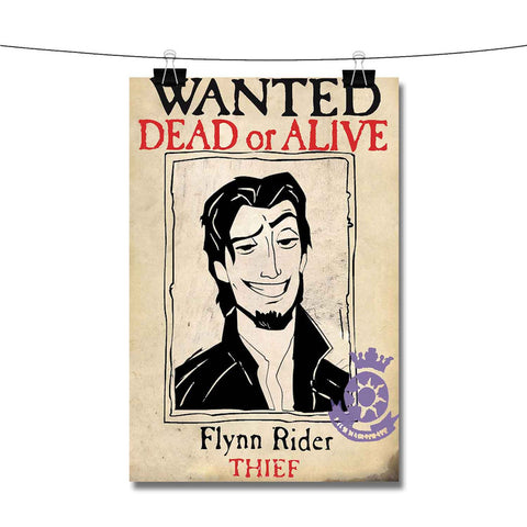 Flynn Rider Wanted Disney Tangled Poster Wall Decor