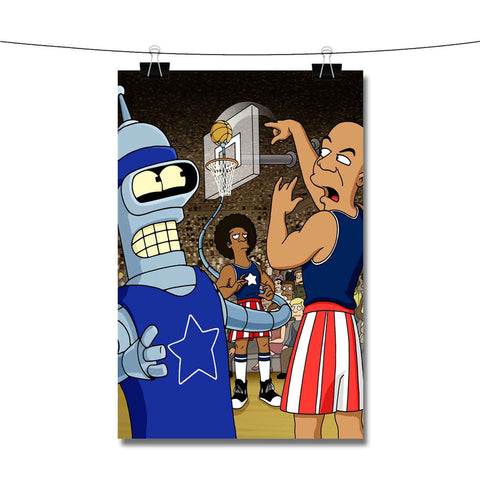 Futurama Playing Basket Ball Poster Wall Decor