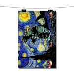 Godzilla Starry Night Poster Wall Decor