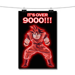 Goku Over 9000 Dragon Ball Poster Wall Decor