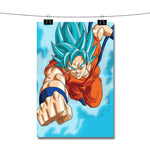 Goku Super Saiyan Blue Flying Poster Wall Decor