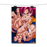Goku Super Saiyan God Kamehameha Poster Wall Decor