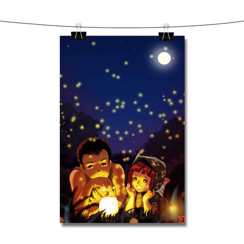 Grave of the Fireflies Cartoon Poster Wall Decor