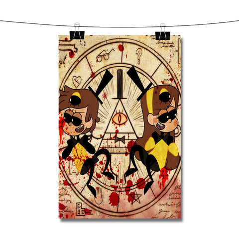Gravity Falls Bill Cipher Red Blood Poster Wall Decor