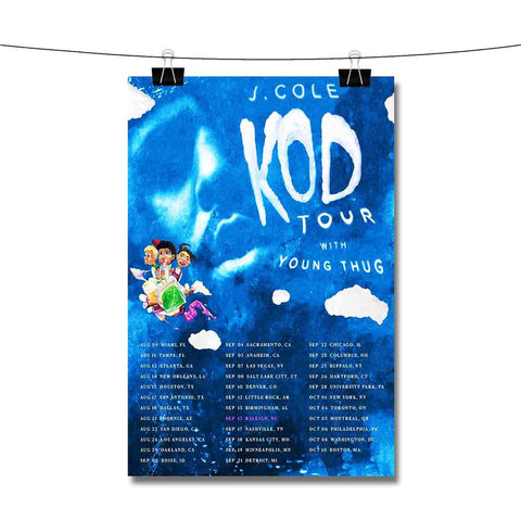 J Cole KOD Tour Poster Wall Decor