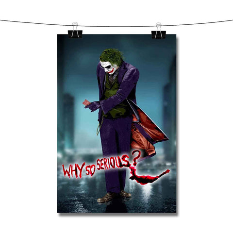 Joker Purple Why So Serious Poster Wall Decor