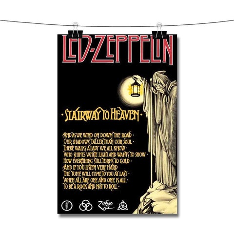 Led Zeppelin Stairway To Heaven Lyrics Poster Wall Decor