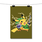 Link The Legend of Zelda Pikachu Pokemon Poster Wall Decor