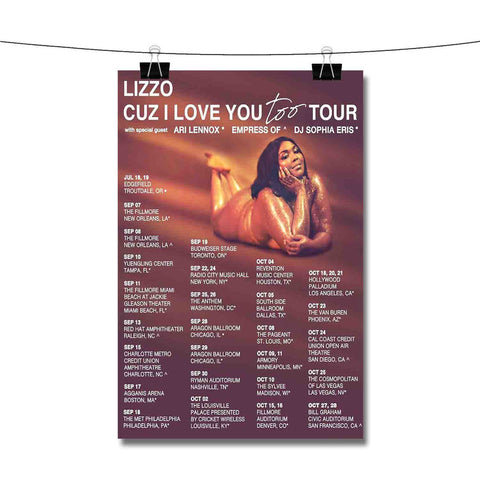 Lizzo Cuz I Love You Tour Poster Wall Decor