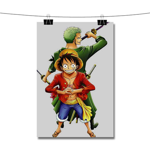 Luffy and Zoro One Piece Poster Wall Decor