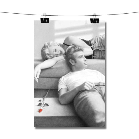 Marilyn Monroe and James Dean Poster Wall Decor
