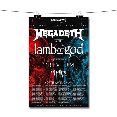 Megadeth and Lamb of God Poster Wall Decor