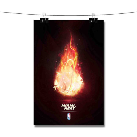 Miami Heat Fire NBA Poster Wall Decor
