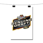 Miller Genuine Draft Beer Poster Wall Decor