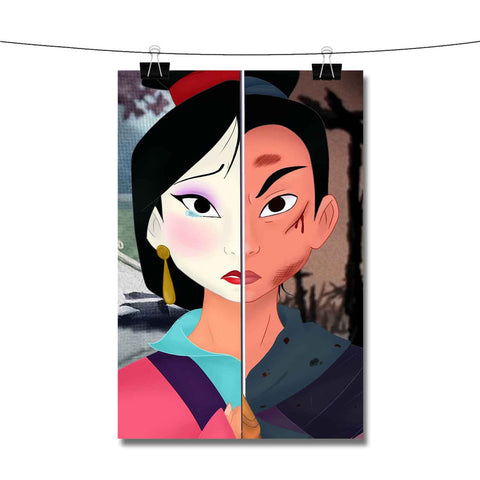Mulan Half Face Disney Poster Wall Decor