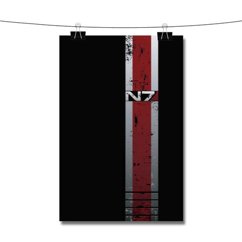 N7 Mass Effect Battle Damaged Armor Stripe Poster Wall Decor
