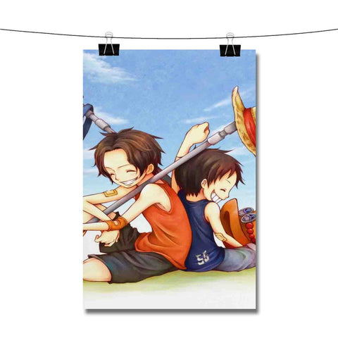 One Piece Ace and Luffy Poster Wall Decor