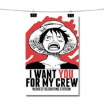 One Piece Straw Hat Luffy Poster Wall Decor
