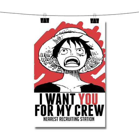 One Piece Straw Hat Luffy Poster Wall Decor